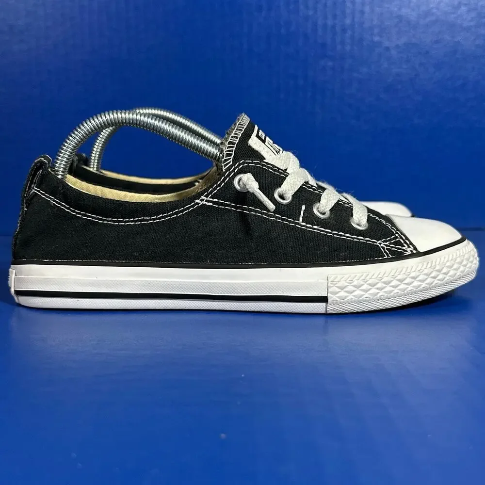 Converse Chuck‎ Taylor All Star Junior Shoreline Black Canvas Slip On Sneakers 4